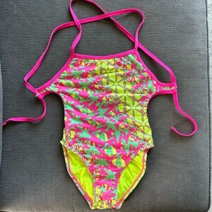 Dolfin Size 28 Tie Back One Piece Swimsuit